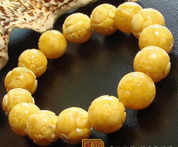 Tibetan 14MM Mila Dragon Mala Bracelet Buddhist Prayer Beads Bracelet